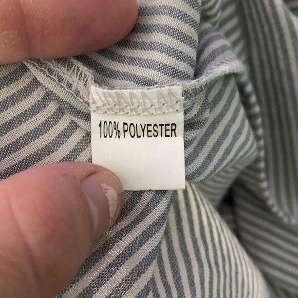 Hazel Pin Striped Tie Front Babydoll Dress - Picture 7 of 7